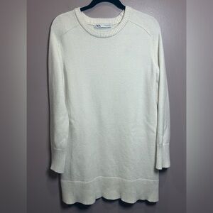 Zara Women's Soft Coastal Cowboy Crew Neck Sweater Dress,‎ Size M